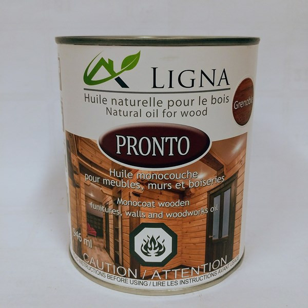 Pronto – Ligna Format : 237 ml et 946 ml. Fiche technique Pouvoir couvrant