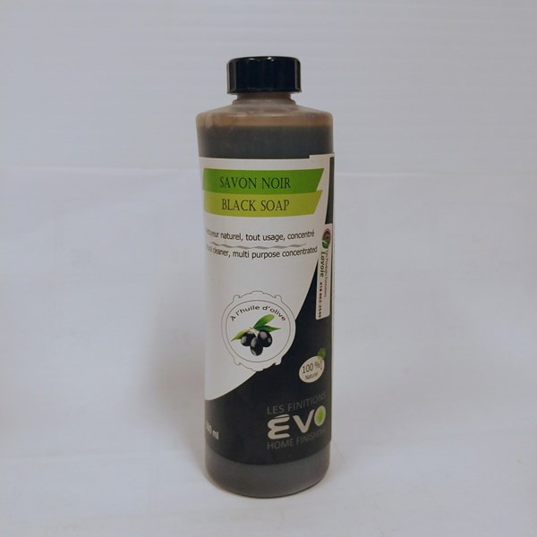 Savon noir – ÉVO Format : 500 ml, 946 ml, 3,78 L.