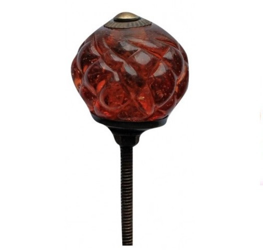 Bouton bordeaux de porte en verre